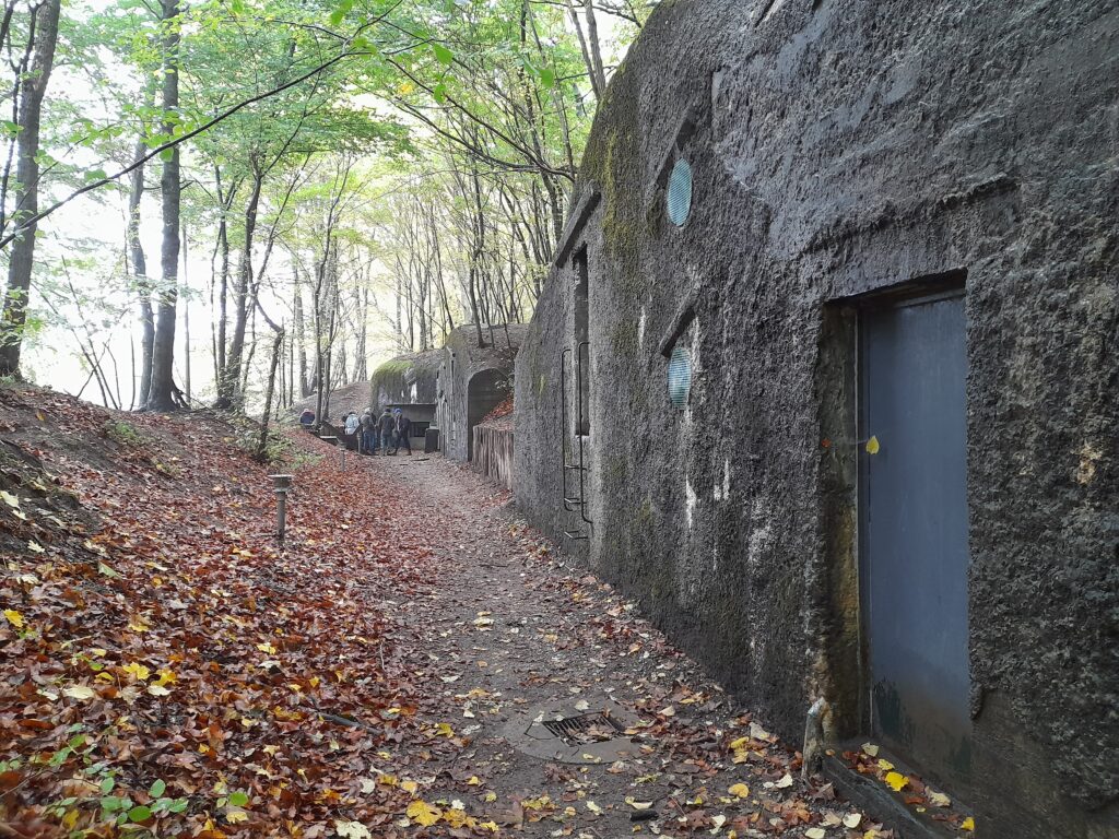 Bunker med udstilling ved Vandrehjemmet